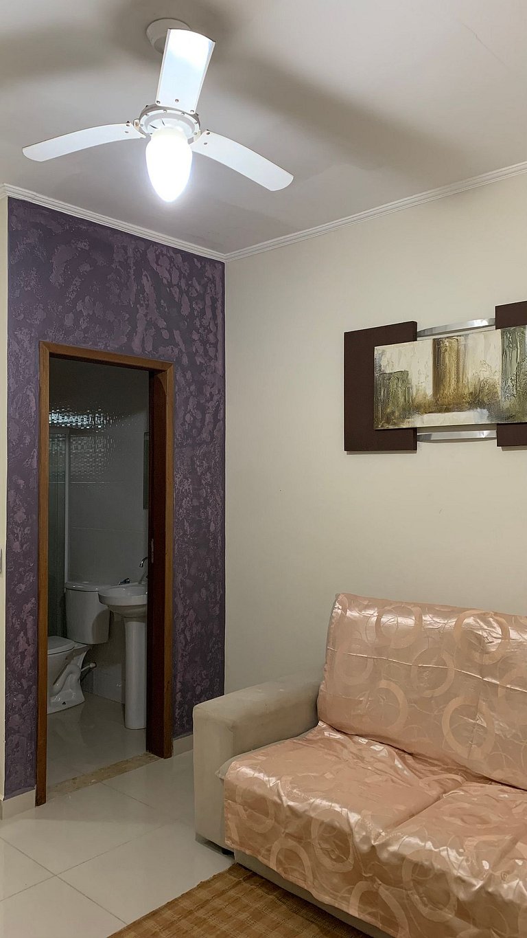 loft p/ casal ou família, piscina, 5 min da praia