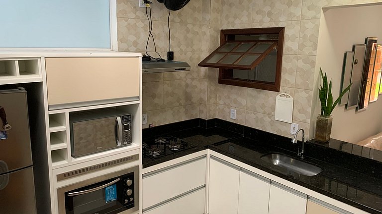 loft p/ casal ou família, piscina, 5 min da praia