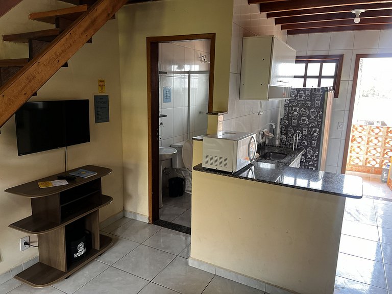 chalé confortável, cond. reservado - 5min da praia