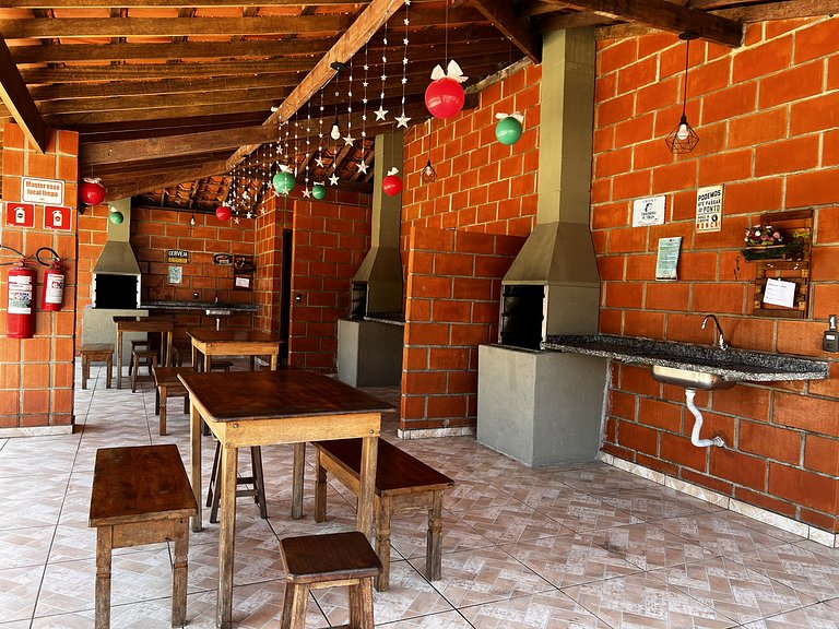 loft p/ casal ou família, piscina, 5 min da praia